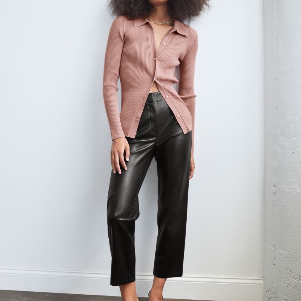 ARITZIA Babaton Command pant - Black Vegan leather - SIZE 4